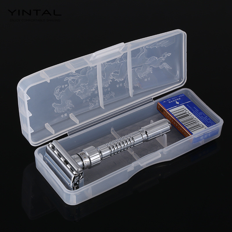 Reguliuojamas dvigubo krašto apsauginis skustuvas klasikinis vyrų skutimosi nuo lengvo iki agresyvaus plaukų šalinimo rankinis skustuvo laikiklis drugelio sparneliai