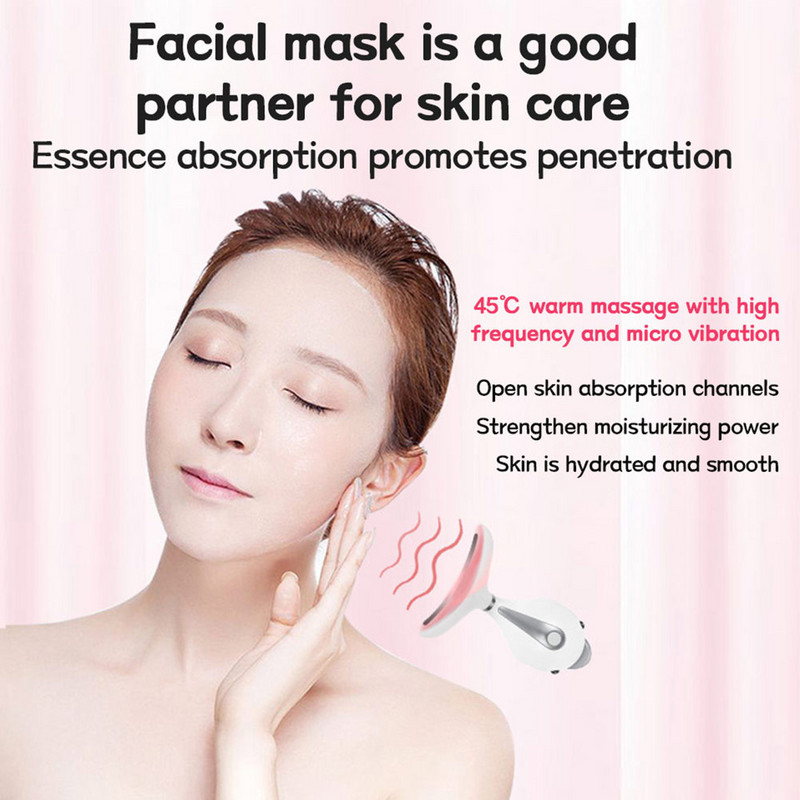 RF&EMS Lifting Beauty LED arcbőrápoló +3 színű Facial Liftin nyakmasszírozó fotonterápia melegítő ránctalanítás
