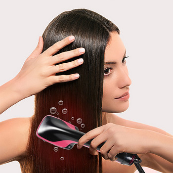 Професионална дамска четка за коса Едноетапен сешоар Ресан Преносим топлинен гребен Сешоар с горещ въздух Сешоар Електрически четки за коса