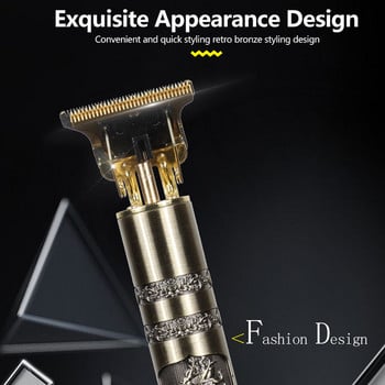 Νέα T9 Professional Hair Clipper Ανδρικά Cordless Vintage engrave Οθόνη LCD κουρευτική μηχανή Hair cutting Machine Barber for Man Adult