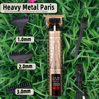 2023 Uus LCD laetav juukselõikur elektriline juukselõikur juhtmeta pardel trimmer 0 mm meeste juuksuri juukselõikusmasin meestele