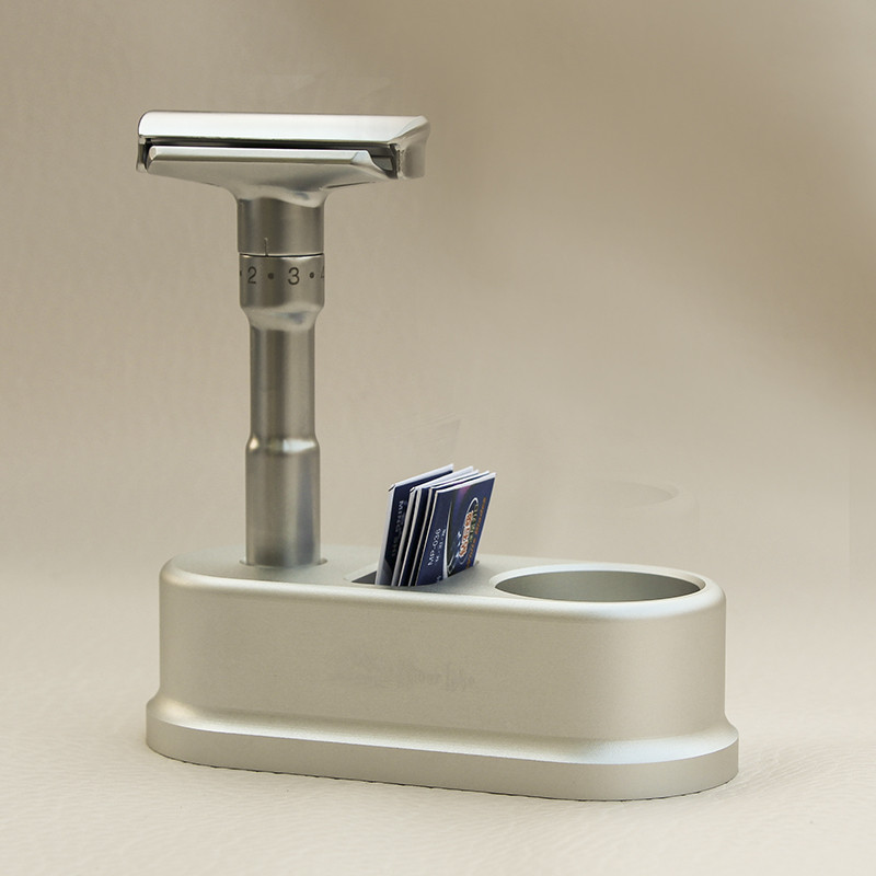 Biztonsági borotva egyenes borotva férfiaknak, állítható szoros borotválkozás klasszikus kétélű borotvapengékkel, késcsere borotvakészlet