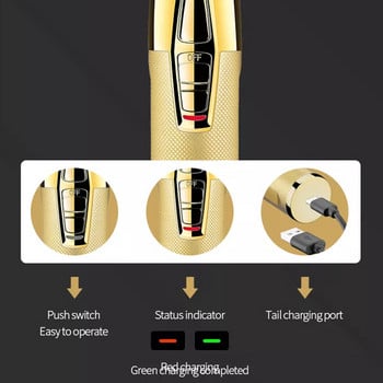 Kemei KM-5093 Hair Clipper Professional Finish Μηχάνημα κοπής Hair Beard Trimmer 0mm Skin Cut Electric Cutter Επαναφορτιζόμενο