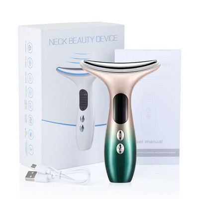 EMS Microcurrent Face Neck Beauty Device LED Photon Firming Rejuvenation Anti Wrinkle Thin Double Chin Грижа за кожата Масажор за лице