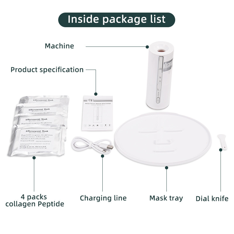 Mini Fruit Mask Machine DIY Fruit Vegetable Face Maker Maker Facial Care Beauty Machine Natural Collagen Cream Making Mask Kit