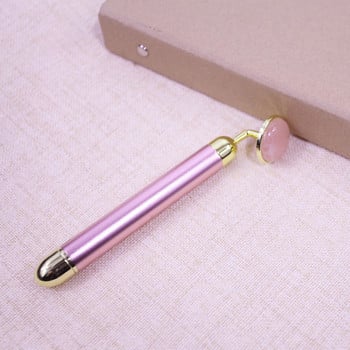 2021 Energy Beauty Bar Golden Pulse Vibrating Facial Roller Massager Face Lifting Skin Care Tool with Jade Roller Ball Skin Care