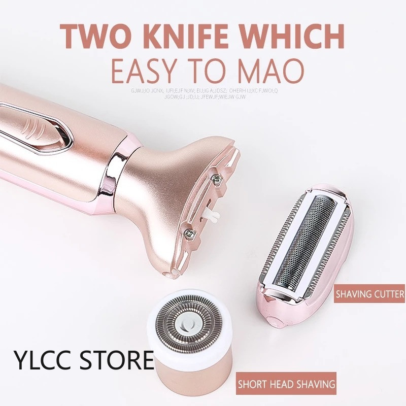 Epilator 2 în 1 pentru femei, aparat de ras electric pentru îndepărtarea părului Aparat de bărbierit fără durere pentru fața, aparat de tuns pentru păr pubian, pentru bărbierit profesional pentru corp