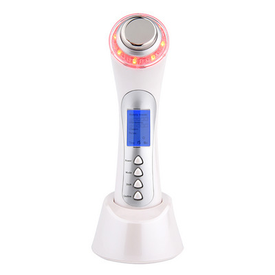 5 az 1-ben Bőrmegújító rendszer Skin Beauty Care Tool Ultrahangos nagyfrekvenciás ionos LED Photon személyi kézi arcmasszírozó