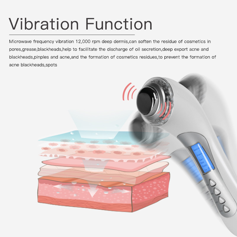 5 az 1-ben Bőrmegújító rendszer Skin Beauty Care Tool Ultrahangos nagyfrekvenciás ionos LED Photon személyi kézi arcmasszírozó