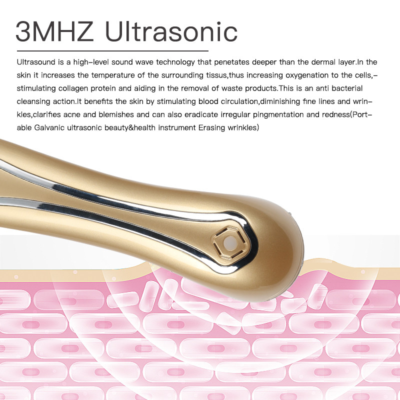 5 az 1-ben Bőrmegújító rendszer Skin Beauty Care Tool Ultrahangos nagyfrekvenciás ionos LED Photon személyi kézi arcmasszírozó