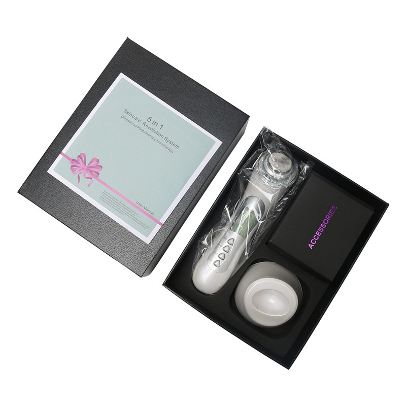 5 az 1-ben Bőrmegújító rendszer Skin Beauty Care Tool Ultrahangos nagyfrekvenciás ionos LED Photon személyi kézi arcmasszírozó