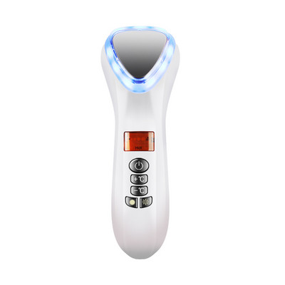 Ultrahangos krioterápiás gép LED Hot Cold Hamme arc lifting vibrációs masszírozó öregedésgátló bőrfeszesítő szépségápolási eszköz
