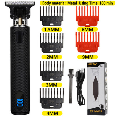 Mașină de tuns electric Vintage T9 Mașină de tuns aparat de bărbierit profesional pentru bărbați Trimmer reîncărcabil pentru bărbați USB