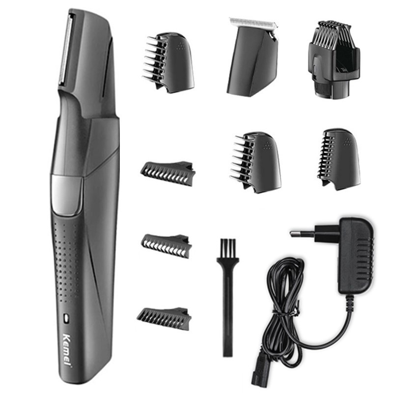 Kemei All In One Beard Body Arc Hajvágó Férfi Ápolás Mosható Elektromos Hajvágó Újratölthető