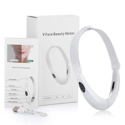 EMS Facial Lifting Device V alakú karcsúsító arcfeszesítő gép 3 színű fotonterápiás nyakmasszírozós dupla áll eltávolítása