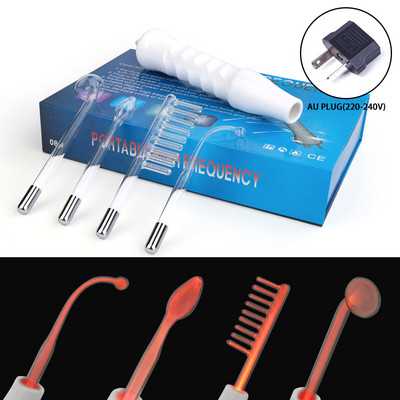 Nagyfrekvenciás arcápoló gép eszköz Sugáreltávolító Ráncok Akne eszköz Bőr Beauty Spa Elektroterápiás cső Pálca Üveg D'arsonval