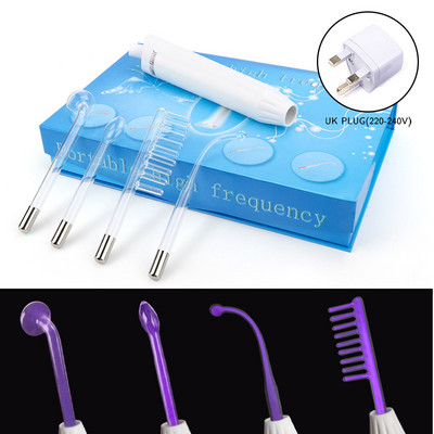 Nagyfrekvenciás arcápoló gép eszköz Sugáreltávolító Ráncok Akne eszköz Bőr Beauty Spa Elektroterápiás cső Pálca Üveg D'arsonval