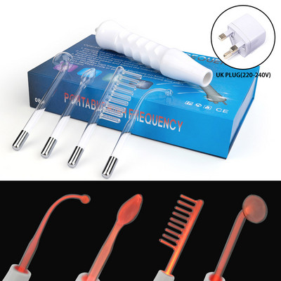 Nagyfrekvenciás arcápoló gép eszköz Sugáreltávolító Ráncok Akne eszköz Bőr Beauty Spa Elektroterápiás cső Pálca Üveg D'arsonval