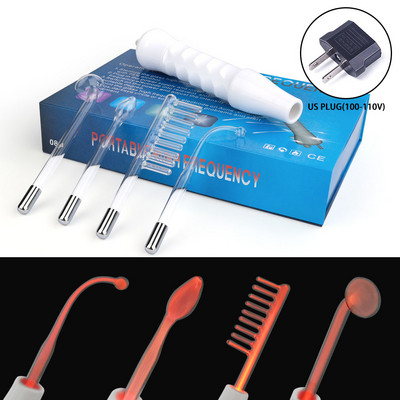Nagyfrekvenciás arcápoló gép eszköz Sugáreltávolító Ráncok Akne eszköz Bőr Beauty Spa Elektroterápiás cső Pálca Üveg D'arsonval