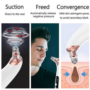 Μηχάνημα καθαρισμού προσώπου Remover Blackhead Vacuum Electric Nose Beauty Deep Cleansing for Skin Care Μαύρες κηλίδες Καθαριστικό πόρων ακμής