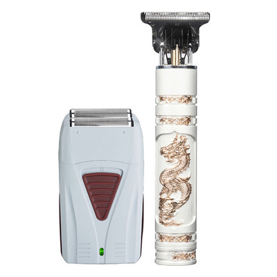 Clipper Elektrinė skutimosi mašinėlė vyriška 3 dalių rinkinys Profesionalios plaukų kirpimo mašinėlės USB įkrovimasClipper elektrinis skustuvas vyriškas kirptuvas