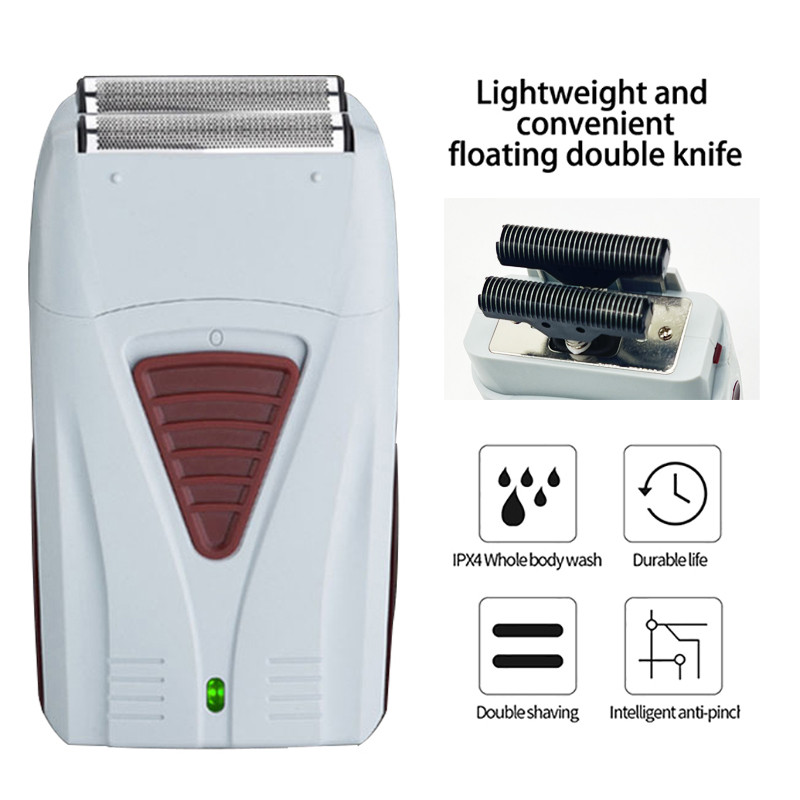 Clipper Elektrinė skutimosi mašinėlė vyriška 3 dalių rinkinys Profesionalios plaukų kirpimo mašinėlės USB įkrovimasClipper elektrinis skustuvas vyriškas kirptuvas