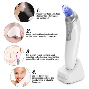 Beauty Star Vacuum Blackhead Remover Facial Vacuum Suction Pore Cleaner Pimple Comedo Removal Microdermabrasion Καθαρισμός προσώπου