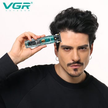 VGR Hair Trimmer Professional Trimmer Επαναφορτιζόμενη κουρευτική Αδιάβροχη μηχανή κοπής T-Blade Trimmer for Men V-961