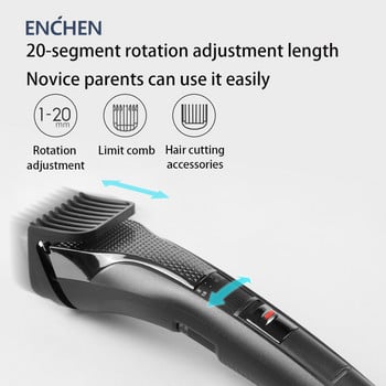 ENCHEN Sharp3 Hairdresser Electric Hair Clipper Barber Επαγγελματική Επαναφορτιζόμενη Ασύρματη Κουρευτική για Ενήλικα Παιδιά Πρωτότυπο