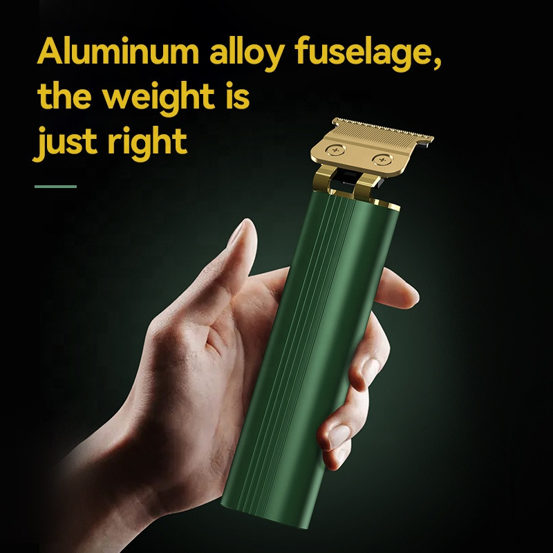 Kemei T9 Professional Hair Trimmer Men T-Blade 0mm Zero Gapped Clipper Finish Μηχάνημα κοπής μαλλιών με αναπτήρα βάσης φόρτισης