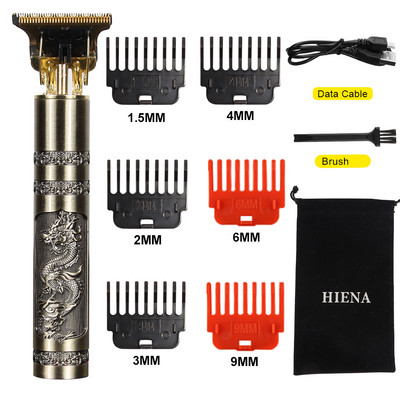 Kemei Stroj za šišanje velike snage 3 kompleta muških električnih brijača T9USB Punjiva mašinica za šišanje Brijačnica Profesionalni trimer