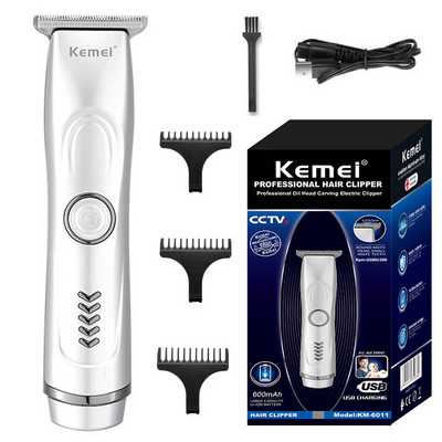 Kemei Pro Beard & Hair Trimmer For Men Grooming Electric Face Trimmer Body Rechargeable Clipper Hair cutting Machine Lithium