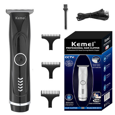 Kemei Pro Beard & Hair Trimmer For Men Grooming Electric Face Trimmer Body Rechargeable Clipper Hair cutting Machine Lithium
