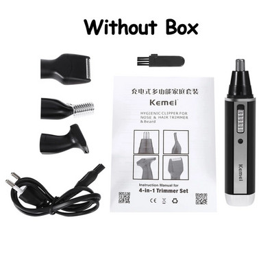 4 u 1 profesionalni električni punjivi trimer za šišanje dlačica u nosu i ušima Brijač Temple Cut Alati za osobnu njegu za muškarce