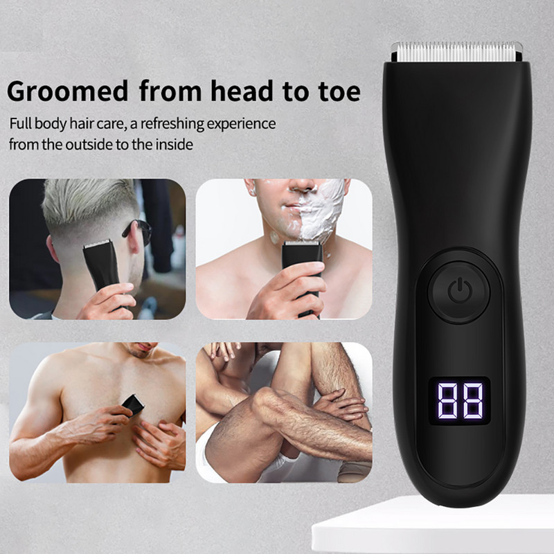 Vyriška elektrinė kirkšnių plaukų kirpimo mašinėlė gaktos plaukų kirpimo mašinėlė kūno priežiūros kirpimo mašinėlė vyrams bikinio epiliatorius įkraunamas skustuvas