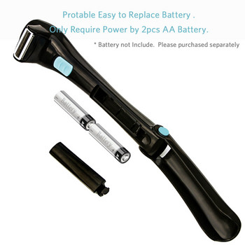 RIVER LAKE Мъже за бръснене 180 градуса Сгъваема електрическа самобръсначка за коса Батерия Ръководство за отстраняване на косми с дълга дръжка 1 самобръсначка и 2 ножчета