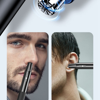 Електрическа машинка за подстригване на косми в носа Мъжка машина за премахване на носа и ушите Автоматично миещи се електрически инструменти за бръснене USB акумулаторна