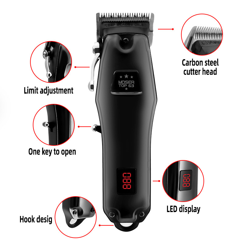 Oriģināls regulējams matu griezējs, profesionālais bārdas matu griezējs vīriešiem, elektriskā matu griešanas mašīna, uzlādējams litija akumulators