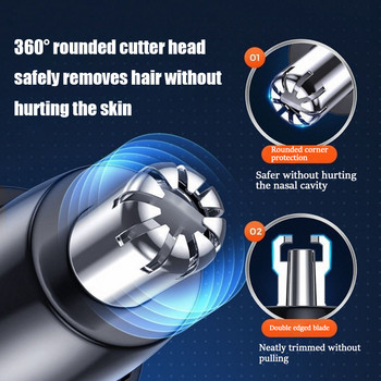 Електрическа машинка за подстригване на космите в носа Машинка за подстригване Мъже Жени Машинка за подстригване на вежди за уши и врат Самобръсначка Man Clean Trimer Комплект за премахване на бръснач