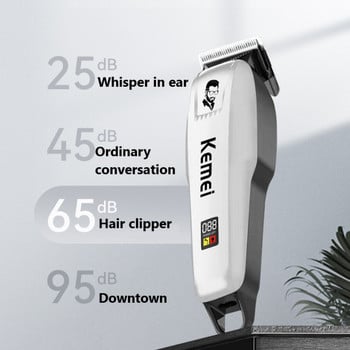 Kemei Electric Hair Clipper Hair Cut Wireless Trimmer Men Professional Clipper Machine Rechargeable Hair Cut Barber 809A PG