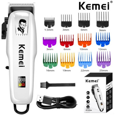 Kemei Electric Hair Clipper Hair Cut Wireless Trimmer Men Professional Clipper Machine Rechargeable Hair Cut Barber 809A PG