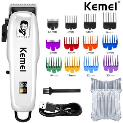 Kemei Electric Hair Clipper Hair Cut Wireless Trimmer Men Professional Clipper Machine Rechargeable Hair Cut Barber 809A PG