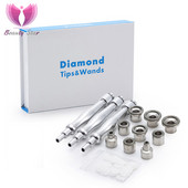 Beauty Star Diamond Mikrodermabrázió Dermabráziót helyettesítő kiegészítők 3 pálca 9 tipp az arc peelinghez Arc bőrápolás