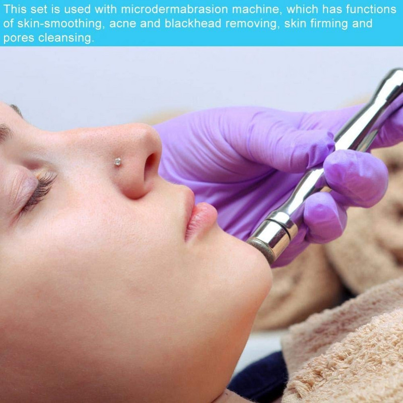 Beauty Star Diamond Mikrodermabrázió Dermabráziót helyettesítő kiegészítők 3 pálca 9 tipp az arc peelinghez Arc bőrápolás