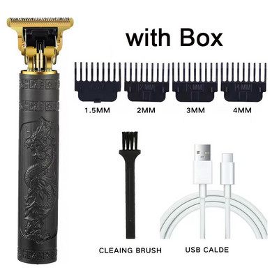 Vintage T9 električni trimer za muškarce, bežični aparat za šišanje, profesionalni aparat za brijanje, stroj za šišanje brade, brijač, punjivi