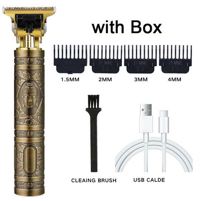 Vintage T9 električni trimer za muškarce, bežični aparat za šišanje, profesionalni aparat za brijanje, stroj za šišanje brade, brijač, punjivi