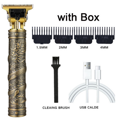 Vintage T9 električni trimer za muškarce, bežični aparat za šišanje, profesionalni aparat za brijanje, stroj za šišanje brade, brijač, punjivi