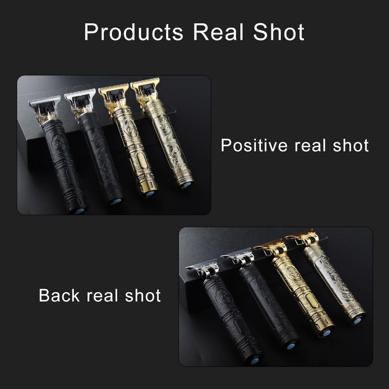 Vintage T9 električni trimer za muškarce, bežični aparat za šišanje, profesionalni aparat za brijanje, stroj za šišanje brade, brijač, punjivi