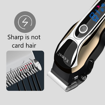 Професионална бръснарска машинка за подстригване, акумулаторна електрическа машина за подстригване на брада, самобръсначка, безжична, с кабел