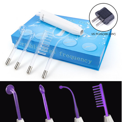 Nagyfrekvenciás arcápoló gép készülék Sugáreltávolító Ráncok Akne eszköz Bőr Beauty Spa Elektroterápiás cső Pálca Üveg D'arsonval